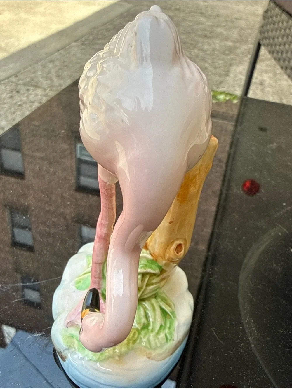 Pink Porcelain Flamingo Figurine - Home Accent